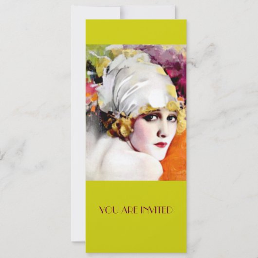 招待状、アンナ・ニルソン　メタリックゴールドストックにて 招待状 (正面)