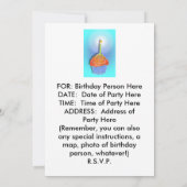 招待状-アートポップ・アートの誕生日カップケーキ 招待状 (裏面)