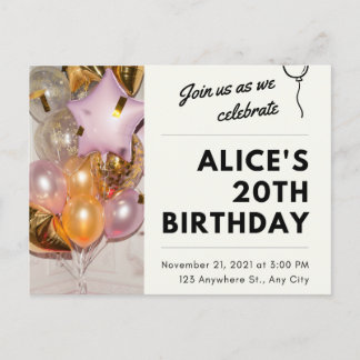 招待状🥳🎉🎂 インビテーションポストカード