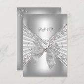 招待状 エレガント イベント ゴールド シルバー ホワイト (正面/裏面)