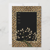 招待状 エレガント ヒョウの木 花 (裏面)