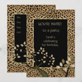 招待状 エレガント ヒョウの木 花 (正面/裏面)