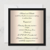 招待状 エンゲージメント グラマー クリーム ブラック フローラル (裏面)