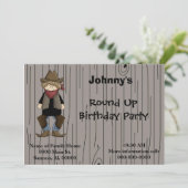 招待状·カウボーイ誕生パーティー 招待状 (スタンド正面)
