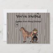 招待状·カウボーイ誕生パーティー 招待状 (裏面)