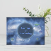 招待状 – カスタマイズ可能、宇宙 (スタンド正面)