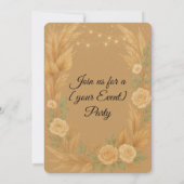 招待状 カード エレガントな花 ランタン (裏面)