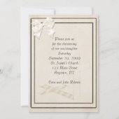 招待状《キリスト教》洗礼式や命名式クリームクロス 招待状 (正面)