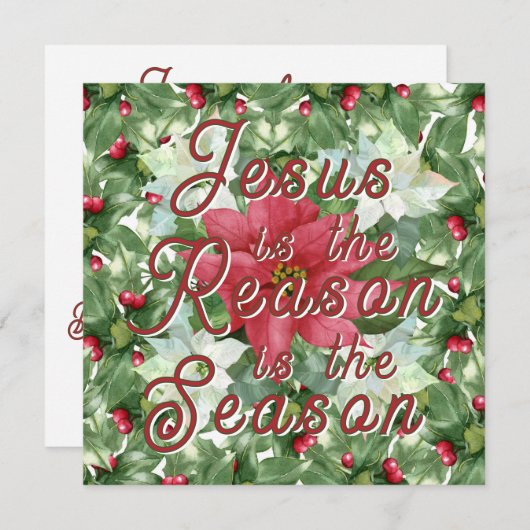 招待状 - クリスマスの理由はイエス (正面/裏面)