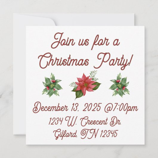 招待状 - クリスマスの理由はイエス (裏面)