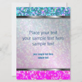 招待状 グリッター グラフィック 背景 (裏面)