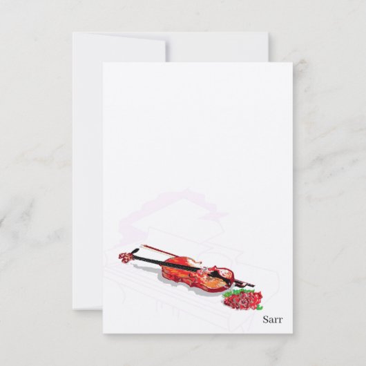 招待状:シルエットピアノ&ヴァイオリン 招待状 (裏面)