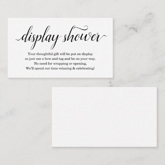 招待状-シンプルのための表示シャワーの挿入物 エンクロージャーカード (正面/裏面)