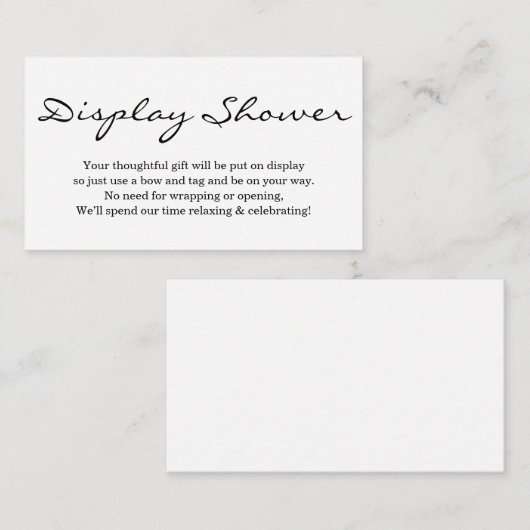招待状-シンプルのための表示シャワーの挿入物 エンクロージャーカード (正面/裏面)