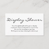 招待状-シンプルのための表示シャワーの挿入物 エンクロージャーカード (正面)