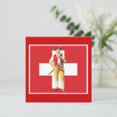 招待状-スイス国民の日威厳がある1 BBQ 招待状 (スタンド正面)