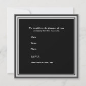 招待状 スカル 15歳の誕生日パーティー 黒 (裏面)