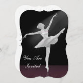 招待状、ダンスリサイタル、バレリーナ 招待状 (正面/裏面)