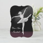 招待状、ダンスリサイタル、バレリーナ 招待状 (スタンド正面)