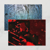 招待状 ダークレッド アブストラクト リサイクル プラスチック (正面/裏面)