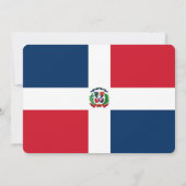招待状: ドミニコ共和国人Repubublic: ドミニコ共和国の旗 招待状 (裏面)