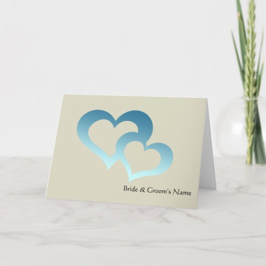 招待状-ハート ノートカード (正面)