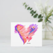 招待状-ハート 感じ 招待状 (スタンド正面)