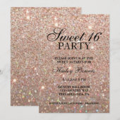 招待状-バラ金ゴールドFabSweet sixteenII 招待状 (正面/裏面)