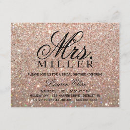 招待状-バラ金ゴールドGlit Fab Mrs.ブライダルシャワー2 招待状