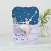 招待状，バースデーパーティー，バレリーナ 招待状 (スタンド正面)