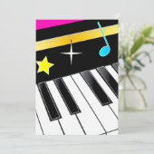 招待状:ピアノ·リサイタルとピアノ鍵 招待状 (スタンド正面)