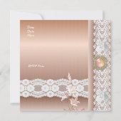 招待状 ピンクの花のレース (裏面)