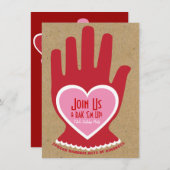 招待状: ピンクの親切さの偶然の事故 招待状 (正面/裏面)