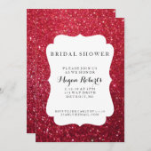 招待状-ブライダルシャワーデイファブ-さくらんぼグリット 招待状 (正面/裏面)