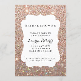 招待状-ブライダルシャワーデイファブ-バラ金ゴールド 招待状