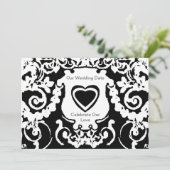 招待状 ブラック ホワイト ミュージアム Zazzle ギフト (スタンド正面)