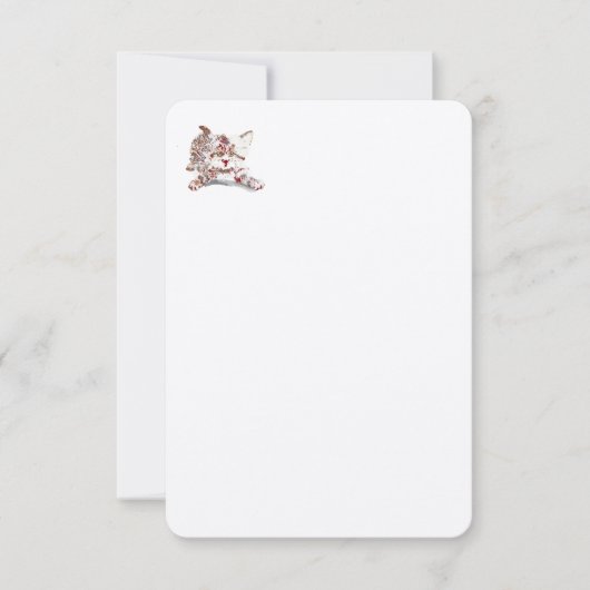 招待状:ベビー子猫 招待状 (正面)