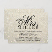 招待状 – ホワイト金ゴールドグリット未来ミセスブライダル2 (正面/裏面)