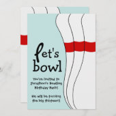 招待状 ボウリングパーティ バースデーパーティ (正面/裏面)