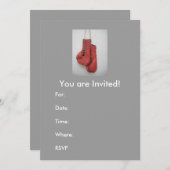 招待状、ボクシング手袋 招待状 (正面/裏面)