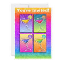 招待状-ポップアートのマルガリータ