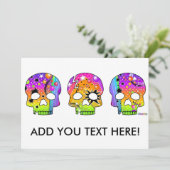 招待状 - ポップアート スカル (スタンド正面)