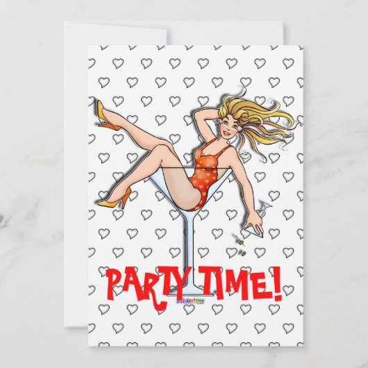 招待状-マルティーニの女の子、オリビア 招待状 (正面)