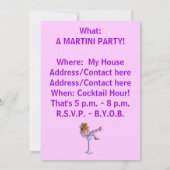 招待状-マルティーニの女の子、Lilの赤 招待状 (裏面)