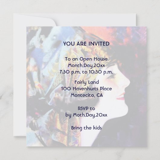 招待状,マーサ·マンスフィールド,金属金ゴールド株 招待状 (裏面)