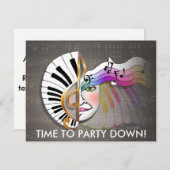 招待状 – ミュージックマスク (正面/裏面)