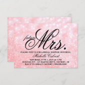 招待状 – ライトピンクグリットブライダルシャワー未来ミセス。 (正面/裏面)