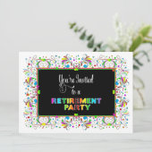 招待状、リタイアパーティー、鮮やかな色/デザイン 招待状 (スタンド正面)