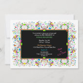 招待状、リタイアパーティー、鮮やかな色/デザイン 招待状 (裏面)