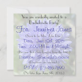 招待状 - ワスレナグサ色の独身者のボタン (裏面)